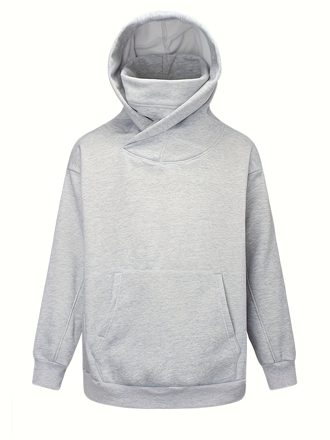 mens heavy plush hoodie ninja oversize shoulder pullover novelty hoodie hoodie details 9