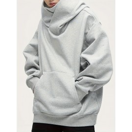 Men'S High Street Heavy Industry Plush American Style Hoodie Ninja Function Oversize Shoulder Pullover Novelty Hoodie Hoodie