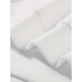 Men'S Cotton Hoodie - Casual Style, Knit Fabric, Loose Fit, 100% Cotton, Printed Design, Four Seasons Wear, Hooded Pullover with Slight Stretch, No Details - Sportswear for Daily Outdoor Activities